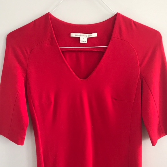 DVF Diane Von Furstenburg Takara Red Dress - Picture 3 of 4